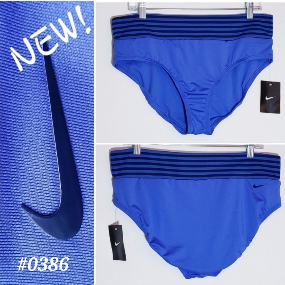 NIKE NEW! bikini bottom blue w/black stripe 🤍size XL